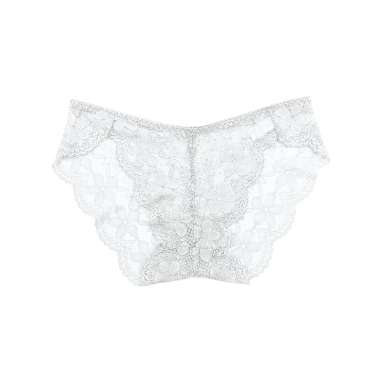 Sexy Lace Breathable Panties – Soft Transparent Mid-Rise Briefs for Women