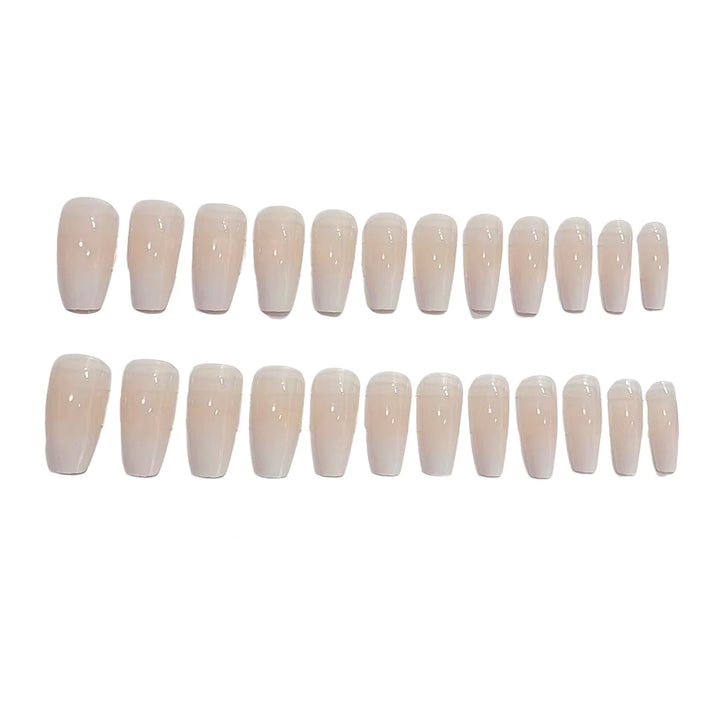 Long Square Press-On Nails – Gradual Color Detachable False Nails for Salon-Quality Manicure at Home (24pcs, 12 Sizes)