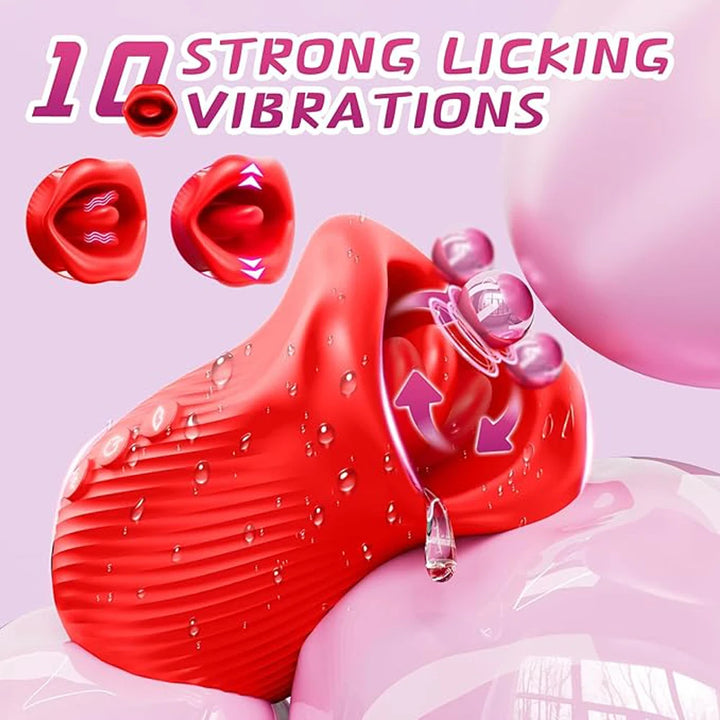 Velour Kiss – Rose-Shaped Tongue Licking Vibrator & Clitoral Stimulator