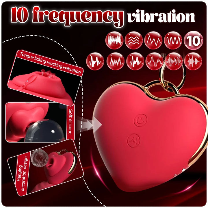Vibrating Egg Clitoral Stimulator – Oral Sucking & Tongue Licking Vibrator with 10 Vibration Modes, Discreet Adult Toy for Women