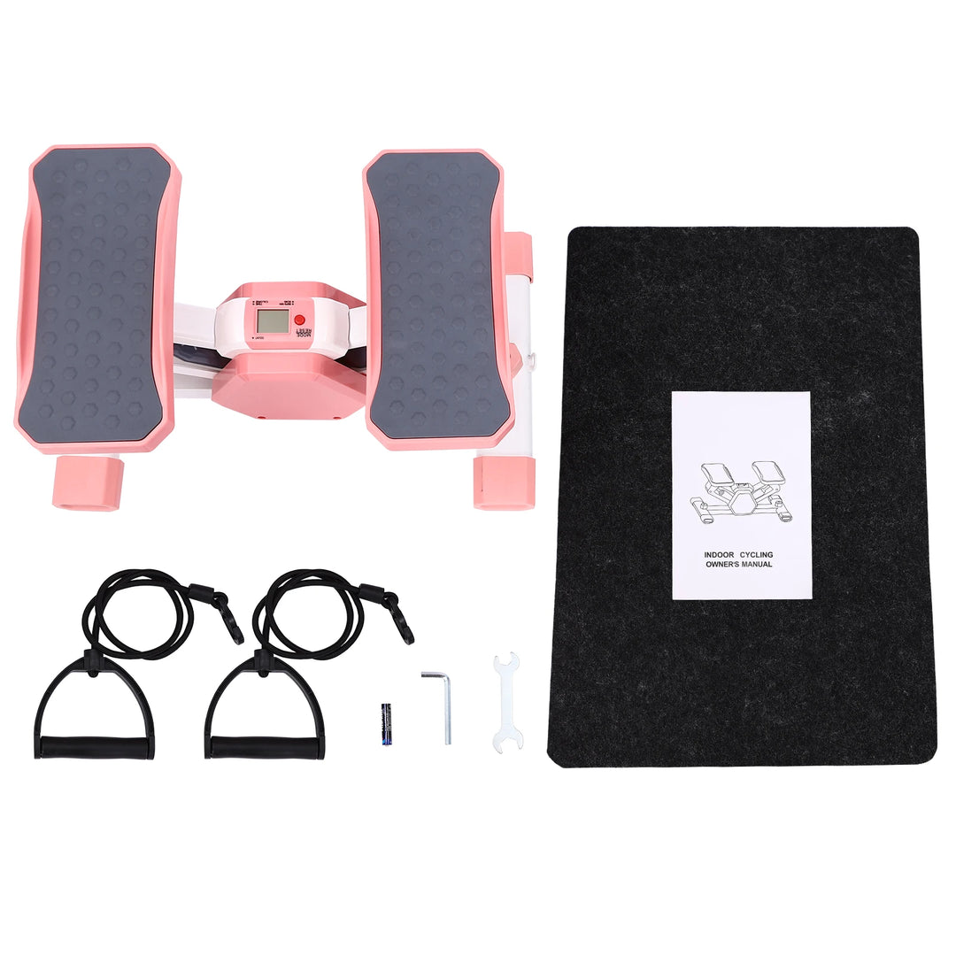 EmpowerStep Mini Hydraulic Stepper with Resistance Bands – Pink