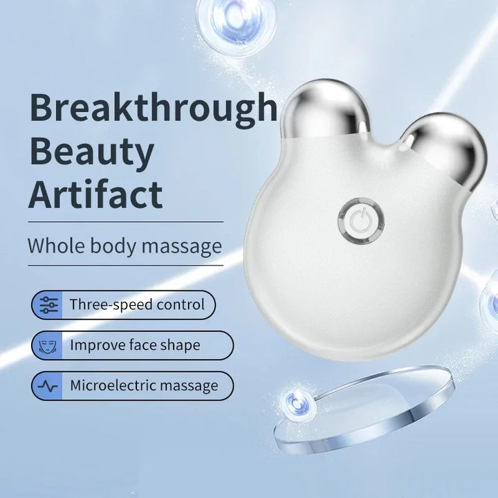 Microcurrent Sculpt & Glow Face Massager – V-Lift Roller with Sonic Vibration