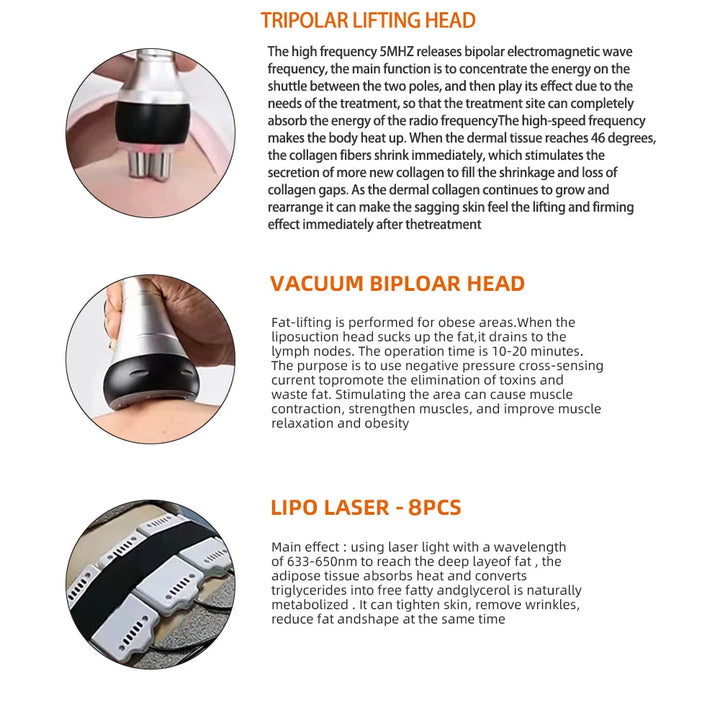 Missheart 6-in-1 Professional KIM 8 40K Cavitation & RF EMS Machine – Body Slimming, Facial Lifting & Skin Tightening