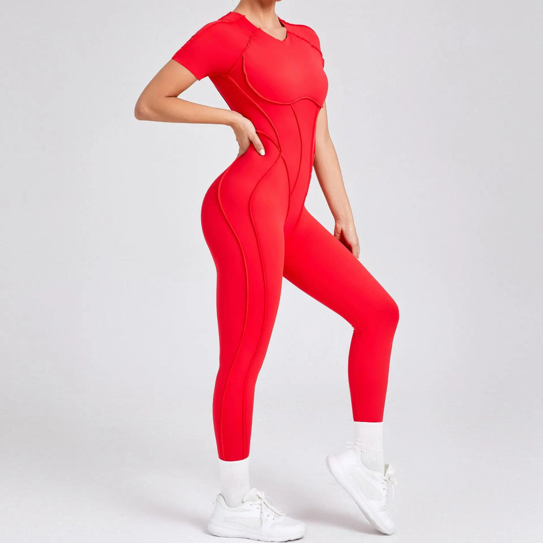 New Autumn/Winter Long-Sleeved One-Piece Yoga Jumpsuit for Women – Backless, Slim Fit Sports Outfit