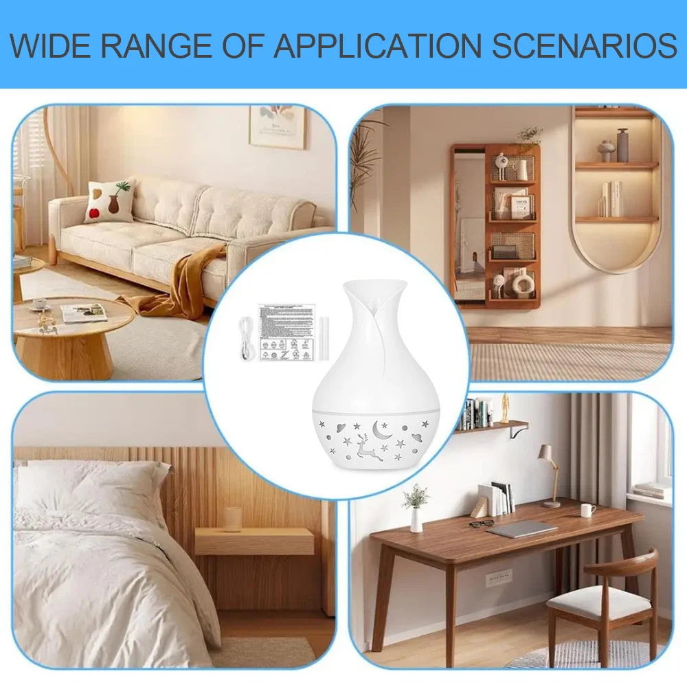 Includes 2pcs essential oil Aromatherapy Diffuser Fragrance Humidifier With Colored LED Lighting 200ml Aromatherapy Mist Diffuse