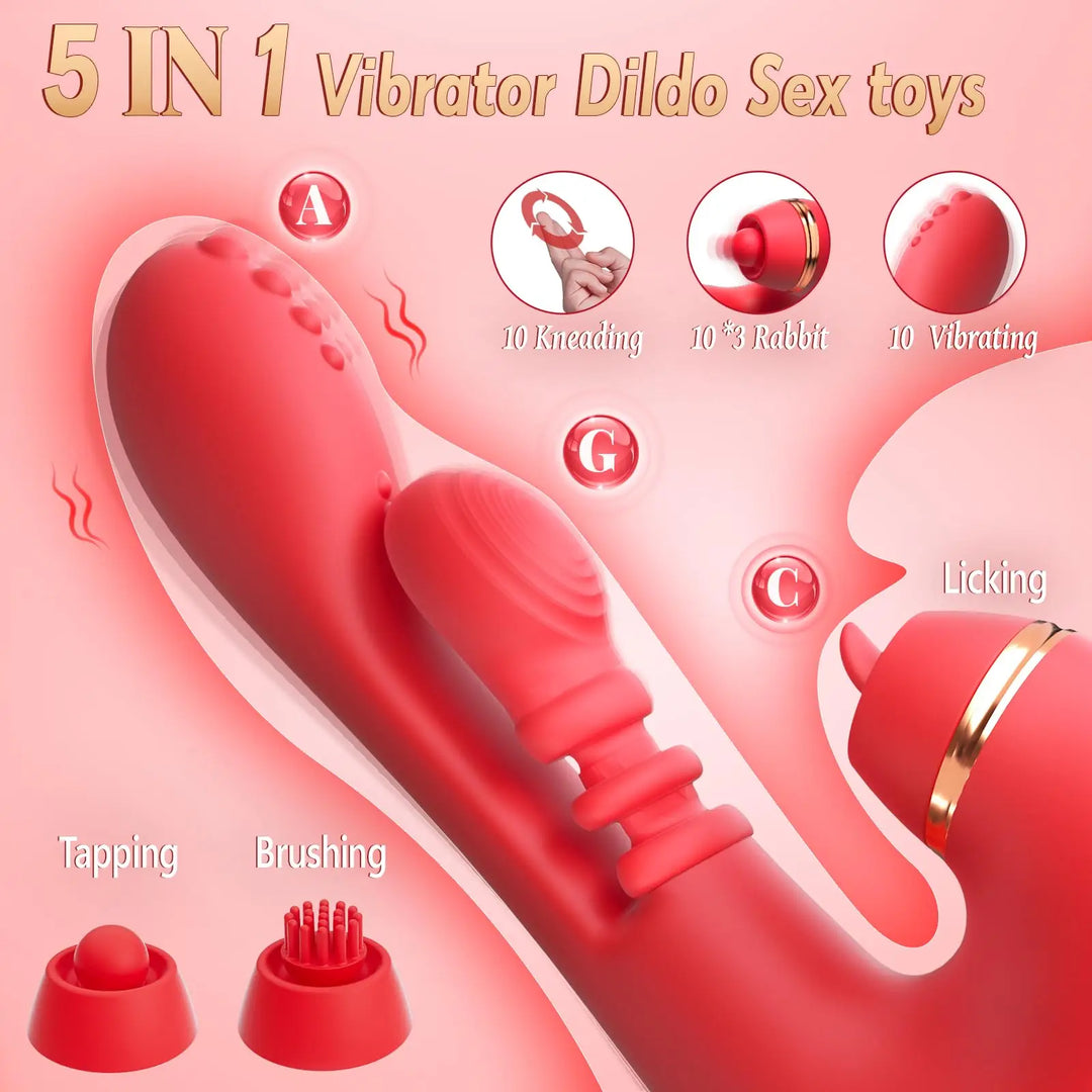 Joyoxia™ 5-in-1 G-Spot & Clitoral Vibrator – Ultimate Pleasure, Personalized Power