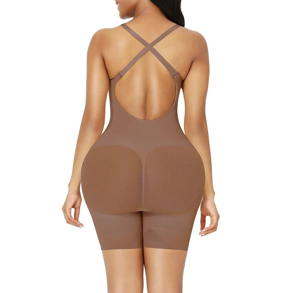 EmpowerEase Seamless Low-Back Full Body Shaper – Butt Lifter & Tummy Control Bodysuit