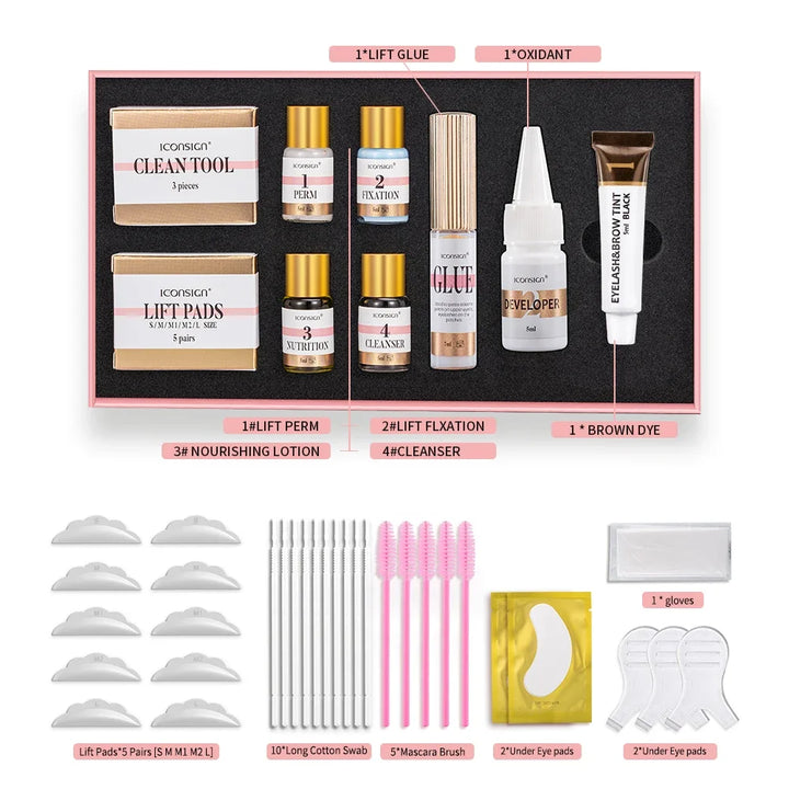 LuxeLash & Brow Tint + Lift Kit – Long-Lasting Curl & Color Enhancer (25–35 Days)