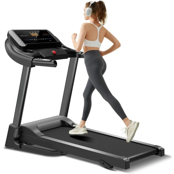 EmpowerStride Foldable Incline Treadmill with Pulse Sensors & Bluetooth