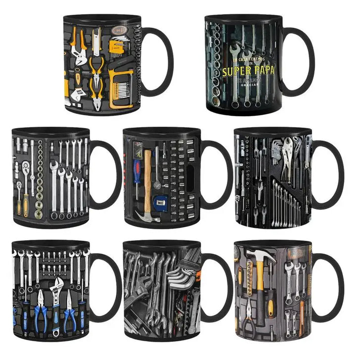 Power Tools Mug – Ceramic Coffee Cup with Toolbox Design (350ml)