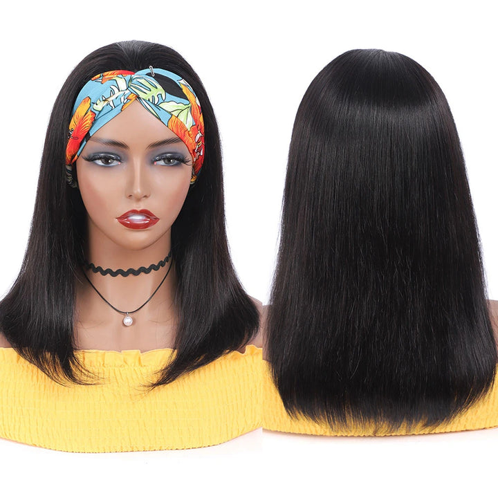 Effortless Chic Headband Bob – Straight Human Hair Wig