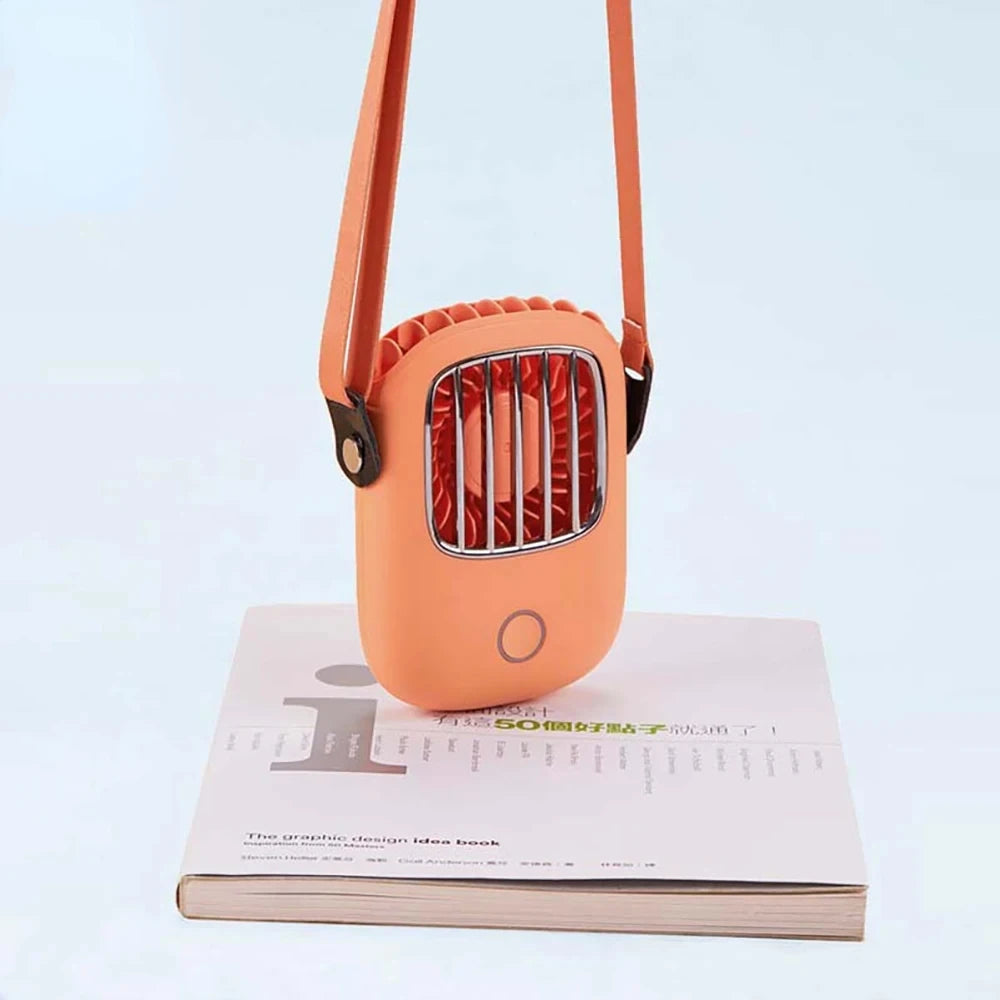 Mini Portable Hanging Neck USB Fan Mute Handheld Desktop Fan with 3 Gears Adjustable Air Cooling Ventilador Home Outdoors Supply