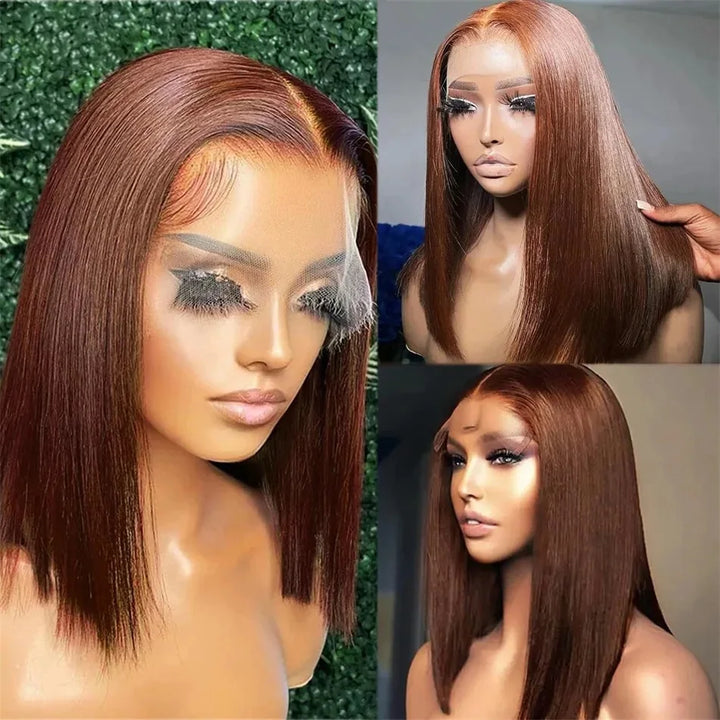 Radiance Lace Bob – 13x4 Straight Human Hair Wig in Luxe Color Options