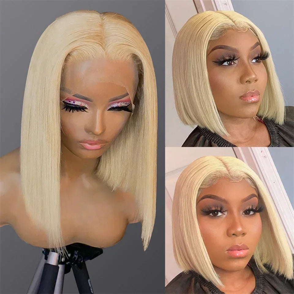 Radiant Blonde Bob – 13x4 Lace Front Brazilian Remy Wig