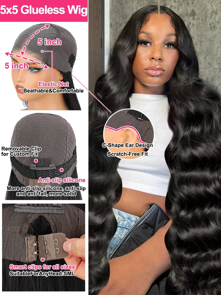 Water Wave Lace Front Wig – HD Transparent Lace, 200% Density, Glueless Fit