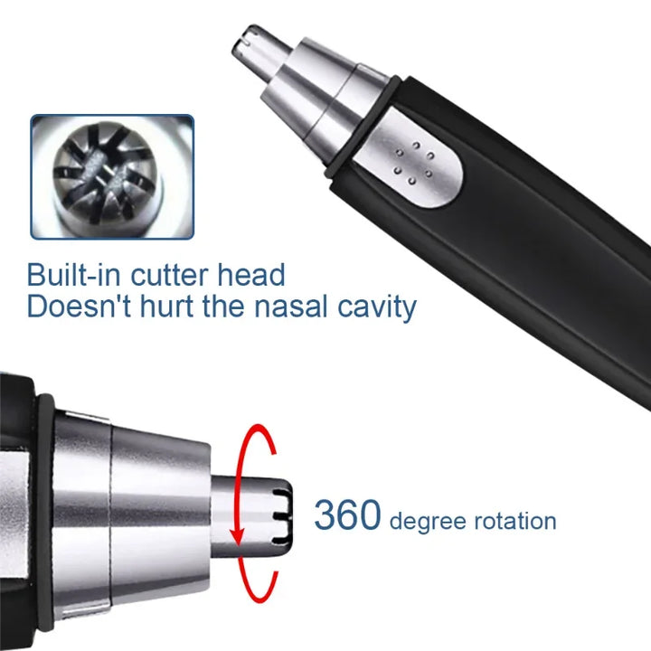 XMSJ Electric Nose Hair Trimmer – Waterproof 360° Precision Ear, Eyebrow & Facial Hair Remover for Men & Women