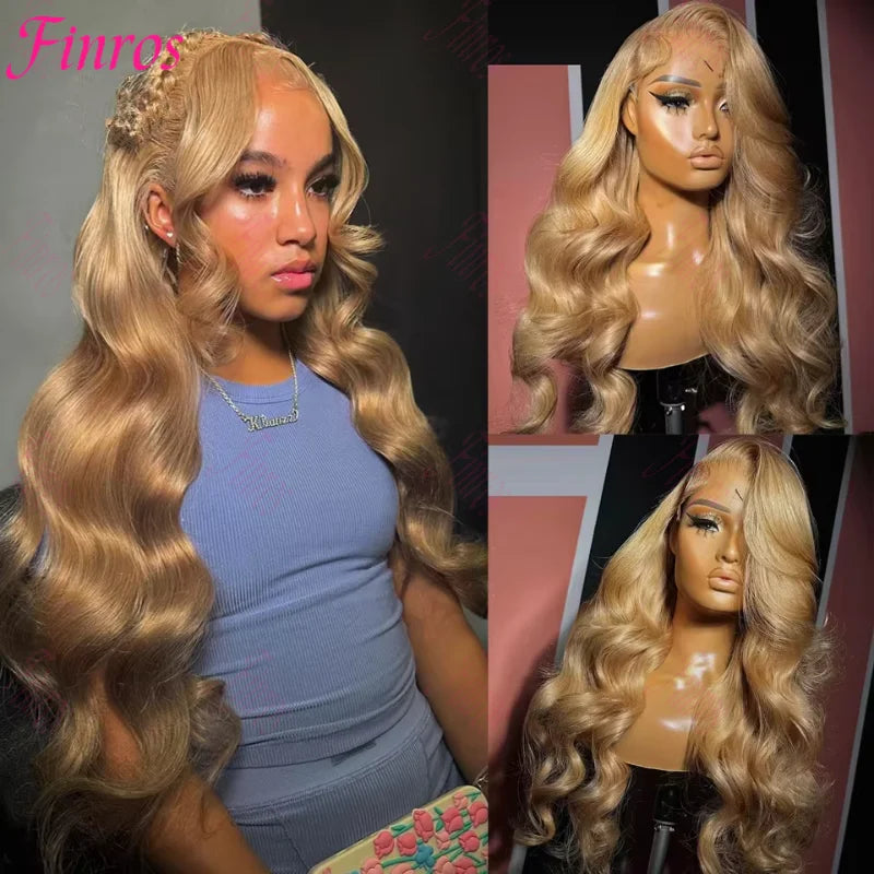 Honey Blonde Body Wave HD Lace Wig – 26” Luxury Human Hair