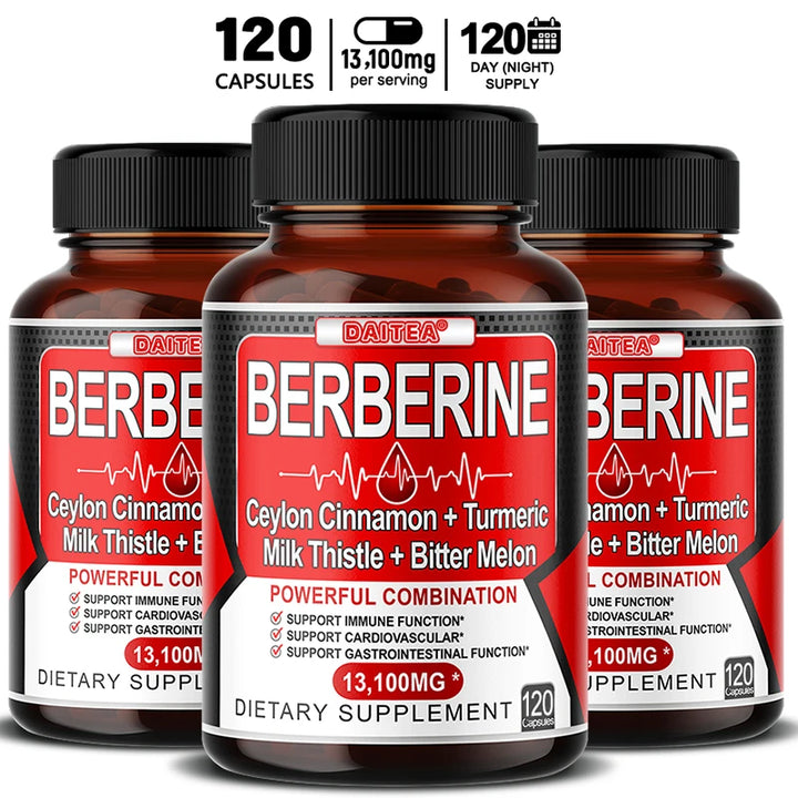 EmpowerEase Berberine+ 8-in-1 Wellness Support Supplement – 120 Capsules