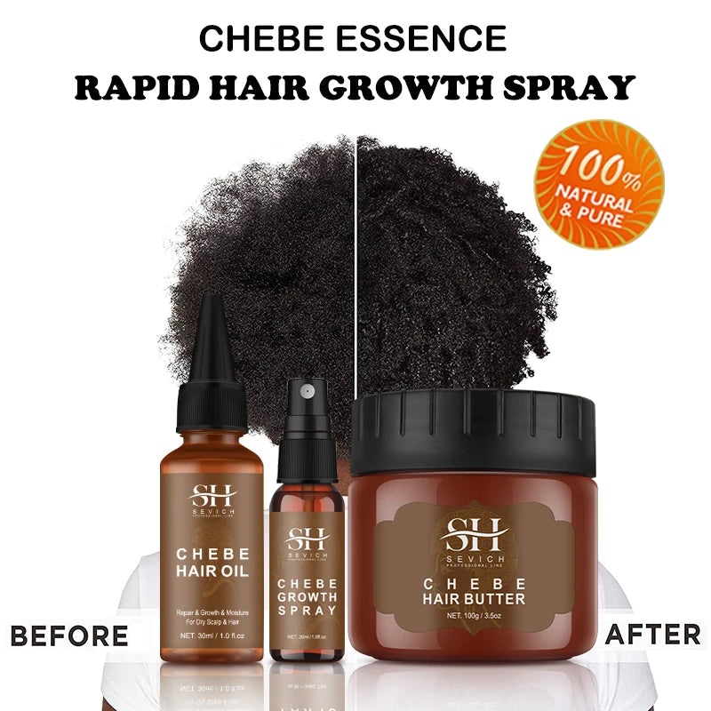 Chebe PowerGrow Hair Revival Set – Anti-Breakage & Fast Growth Oil for Thicker, Stronger Hair