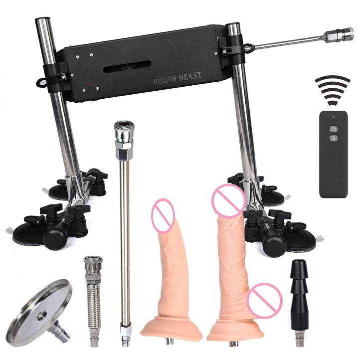 ROUGH BEAST 120W Smart Thrusting Sex Machine – APP-Controlled Pleasure Device with Vac-U-Lock Attachments & Multi-Speed Power Play