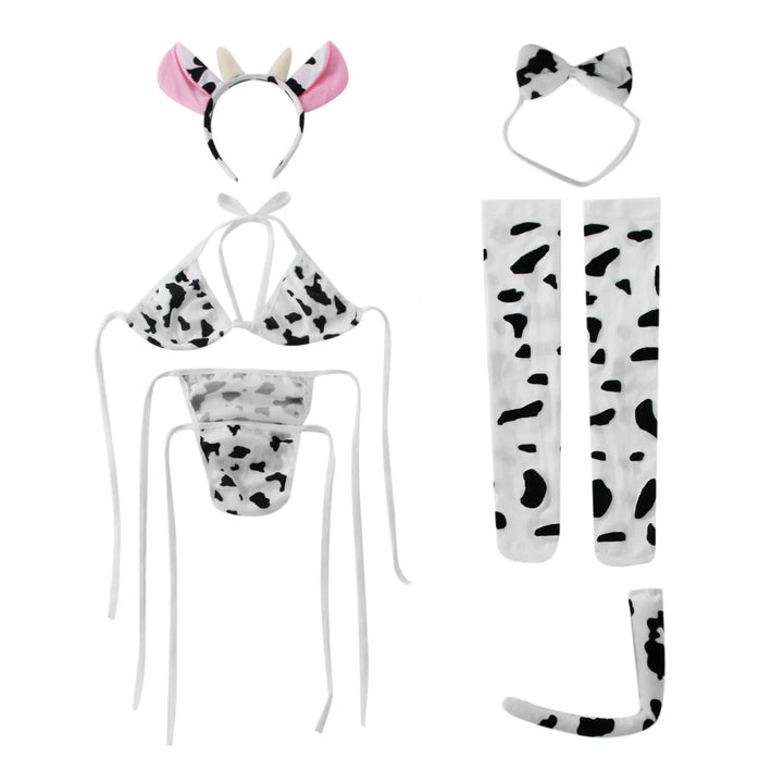 Sexy Cow Print Cosplay Lingerie Set – Playful, Seductive & Unforgettable