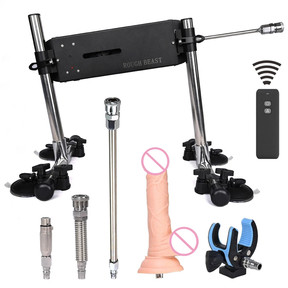 ROUGH BEAST 120W Smart Thrusting Sex Machine – APP-Controlled Pleasure Device with Vac-U-Lock Attachments & Multi-Speed Power Play
