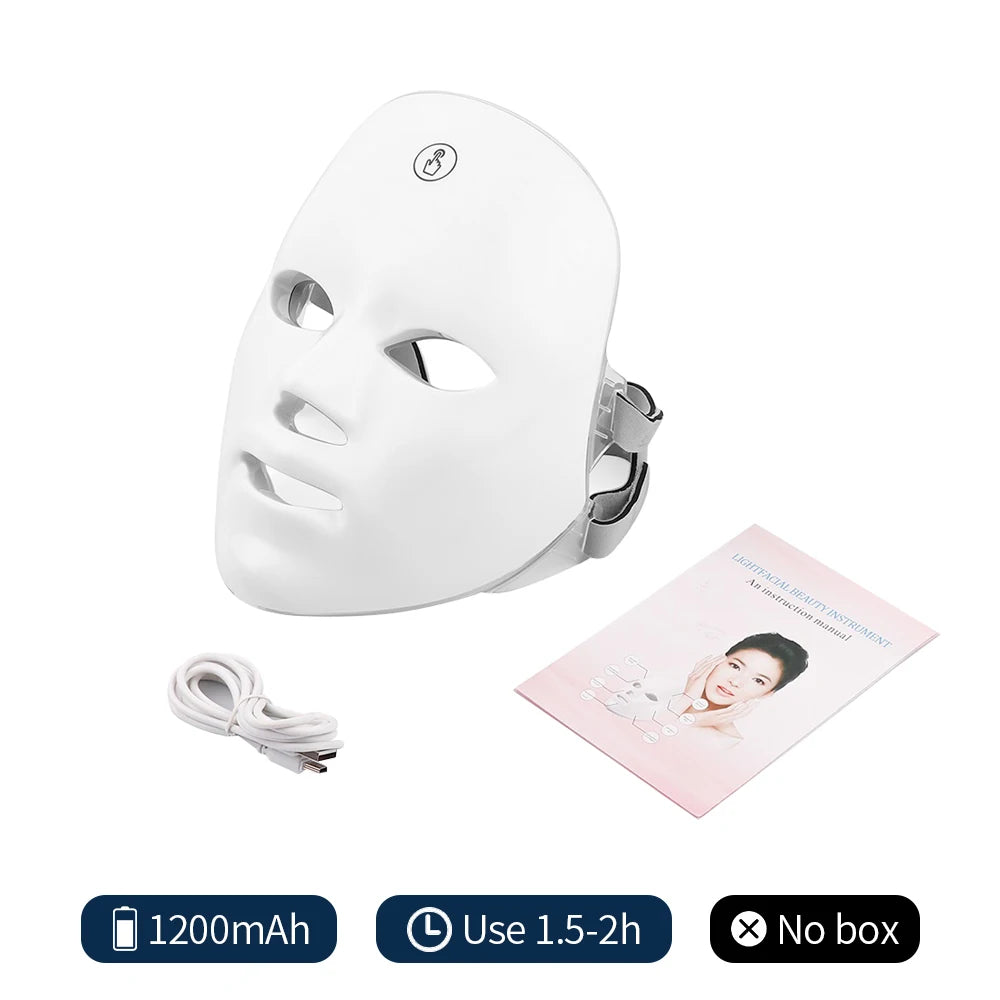 LumaGlow 7-Color LED Facial Therapy Mask