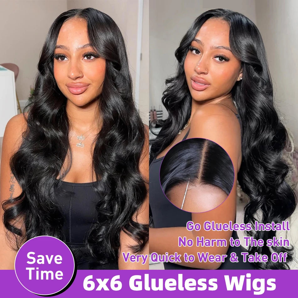 LuxeBody HD Lace Frontal Wig – 250% Density Body Wave Human Hair