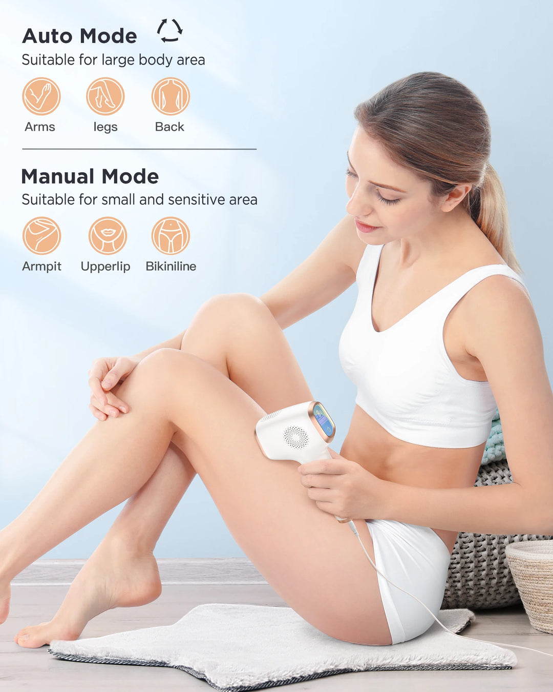 INNZA IceCool IPL Hair Removal Device – 9 Levels for Painless, Permanent Results
