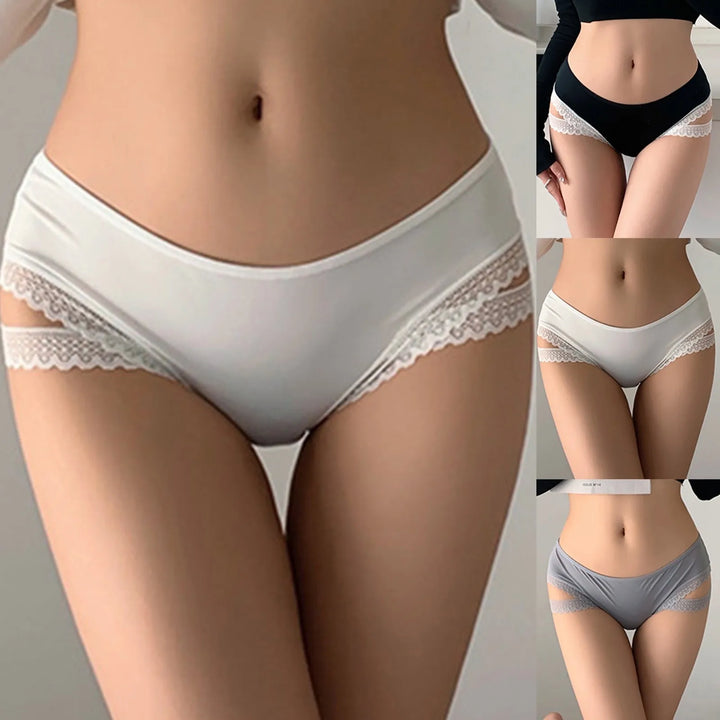 EmpowerEase Lace Splice Hollow Brief – Seamless & Sensual