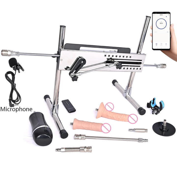 ROUGH BEAST 120W Smart Thrusting Sex Machine – APP-Controlled Pleasure Device with Vac-U-Lock Attachments & Multi-Speed Power Play