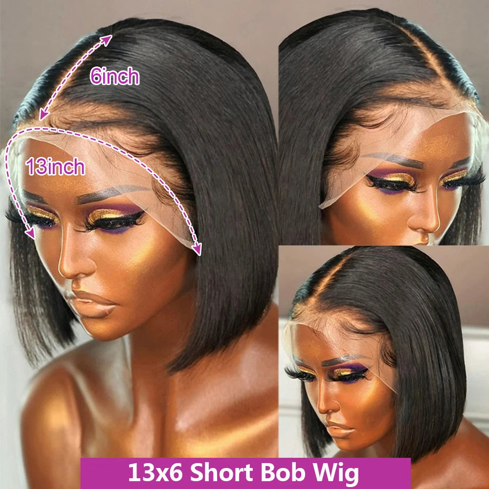 Empower Luxe HD Lace Wig – Glueless Bone Straight Bob in 250% Density Human Hair