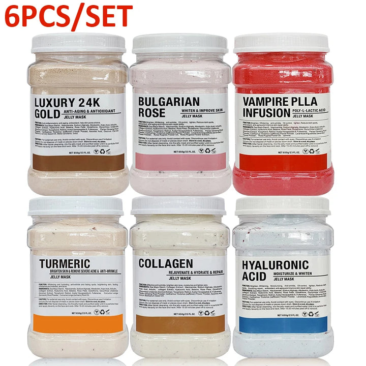 24K Gold & Rose Jelly Peel-Off Mask (650 g Combo)