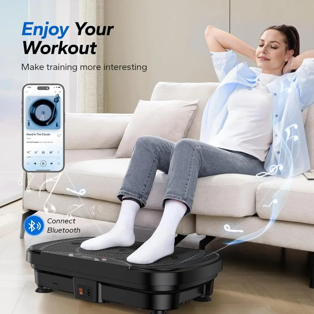 EmpowerVibe Luxe Vibration Plate with Bluetooth & LED Display