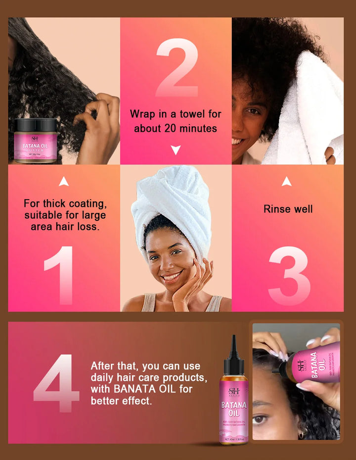 Pure Radiance 100% Organic Batana Oil – Hair Growth & Repair Treatment