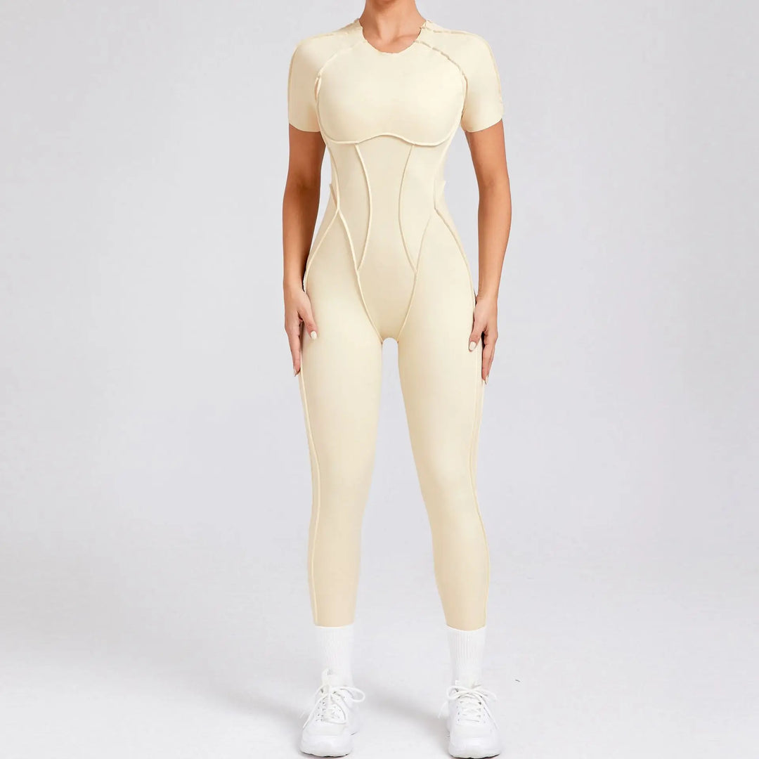 New Autumn/Winter Long-Sleeved One-Piece Yoga Jumpsuit for Women – Backless, Slim Fit Sports Outfit