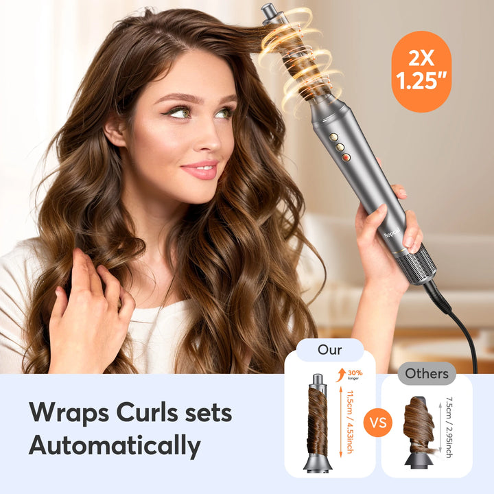LuxeFlow 5-in-1 AirStyler Pro – Volumize, Curl, Straighten & Shine