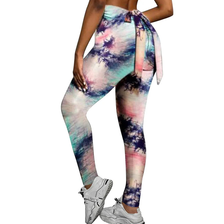 Seamless Tie Dye High-Waist Leggings for Women – Push-Up, Butt-Lifting, Fitness Gym Yoga Pants