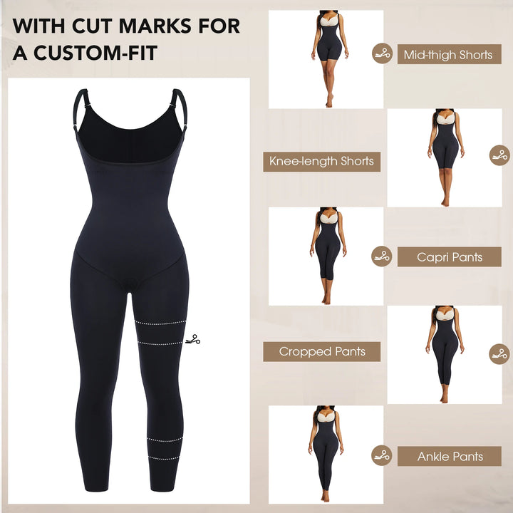 HEXIN Supper High Waist Shapewear Bodysuit – Tummy Control, Butt Lifter, Underboob Support, Adjustable Straps