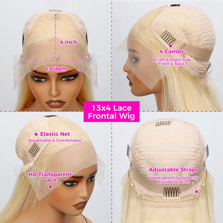 Radiant Blonde Bob – 13x4 Lace Front Brazilian Remy Wig