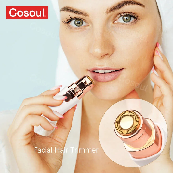 LuxeGlow Precision Trimmer – 2-in-1 Rechargeable Facial & Eyebrow Shaper