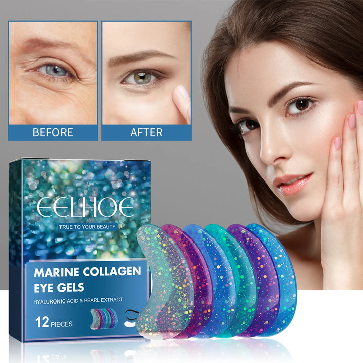 EELHOE Collagen Eye Mask – 12 Pairs for Puffiness, Wrinkles & Dark Circles