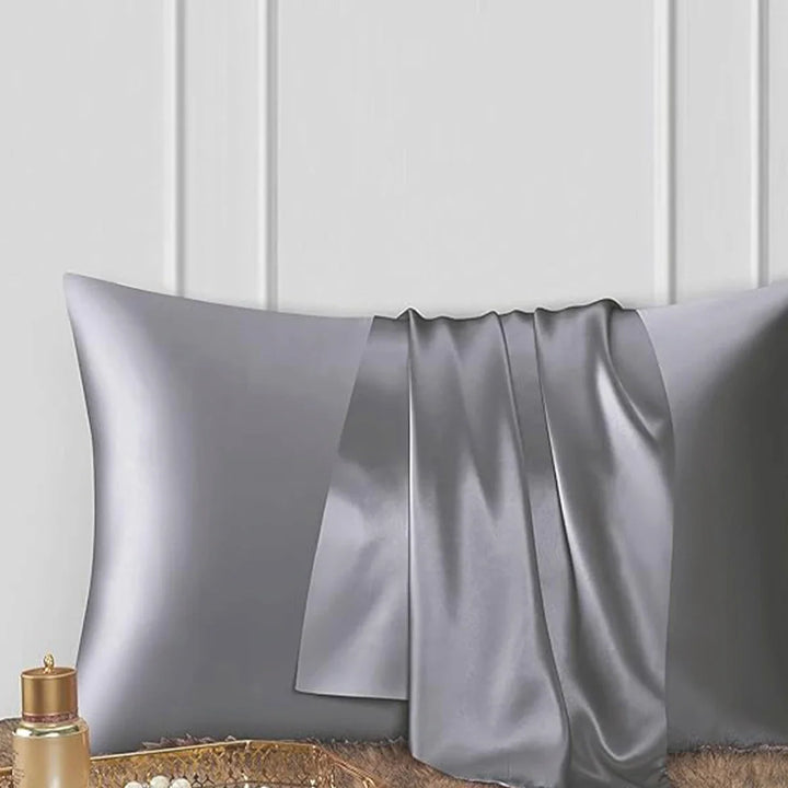 Pure Satin Silk Pillowcase – Smooth Decorative Cushion Cover for Living Room & Home Comfort (1PC, Rectangle)