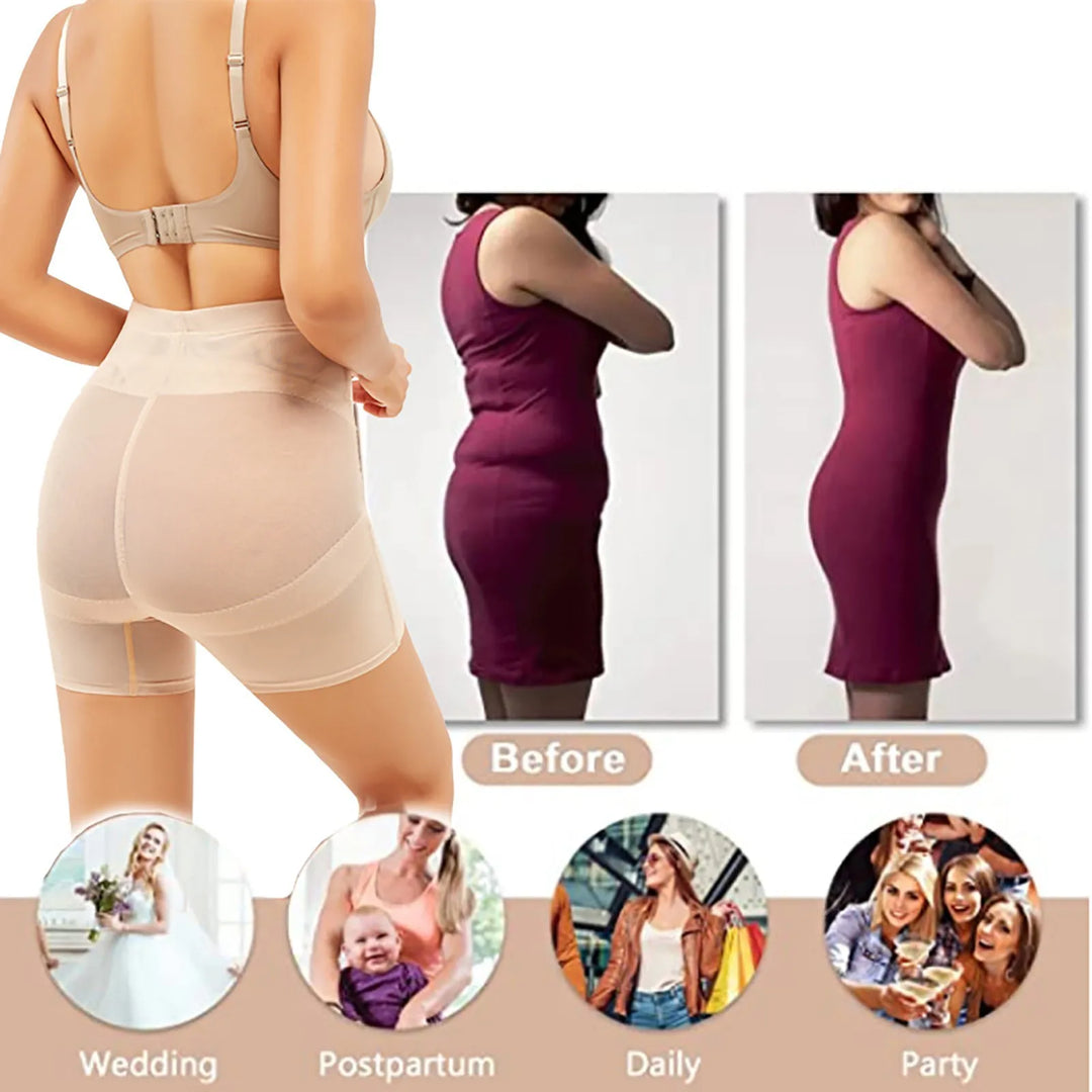 High-Waisted Seamless Shaping Boyshorts – Tummy Control Underwear