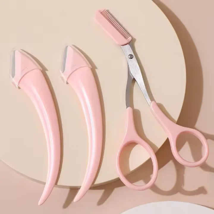 Precision Crescent Brow Shaper – Manual Trimmer with Comb