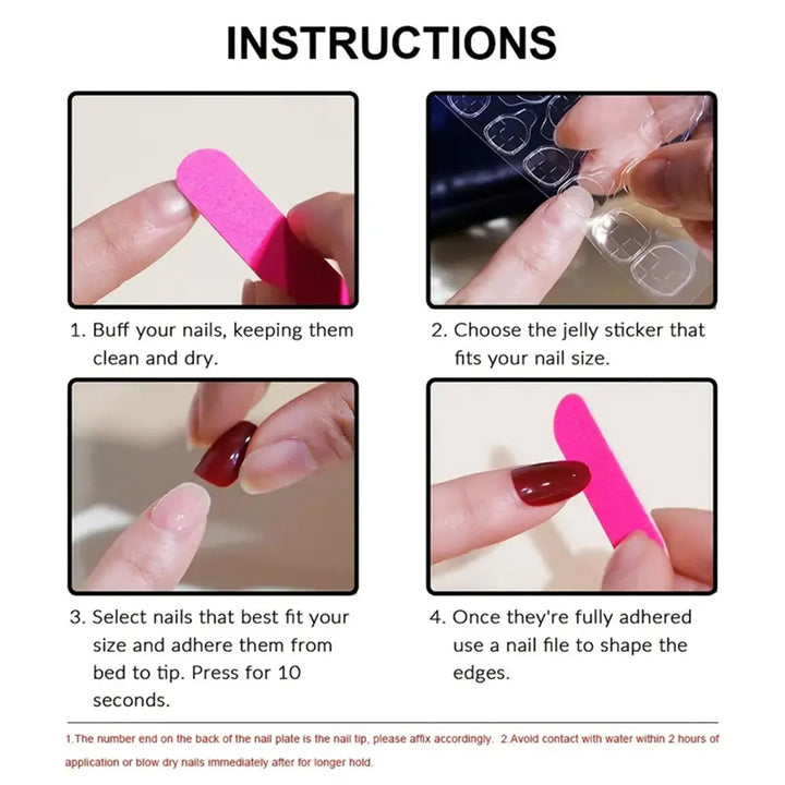 24pcs Black & Nude Squoval Nail Tips – Long Square Ombre Artificial Nails – Removable Resin Manicure Set