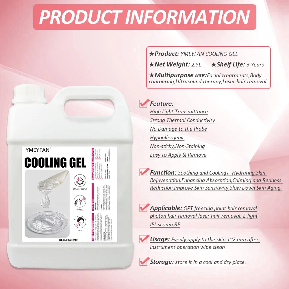 2.5L Clear Conductive Gel for Radiofrequency & Cavitation | Ultrasound Contact Gel