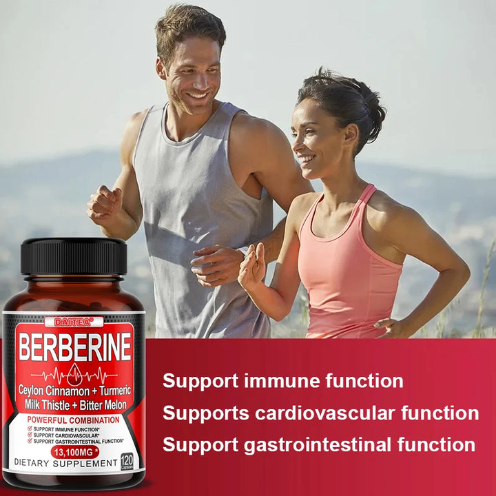 EmpowerEase Berberine+ 8-in-1 Wellness Support Supplement – 120 Capsules