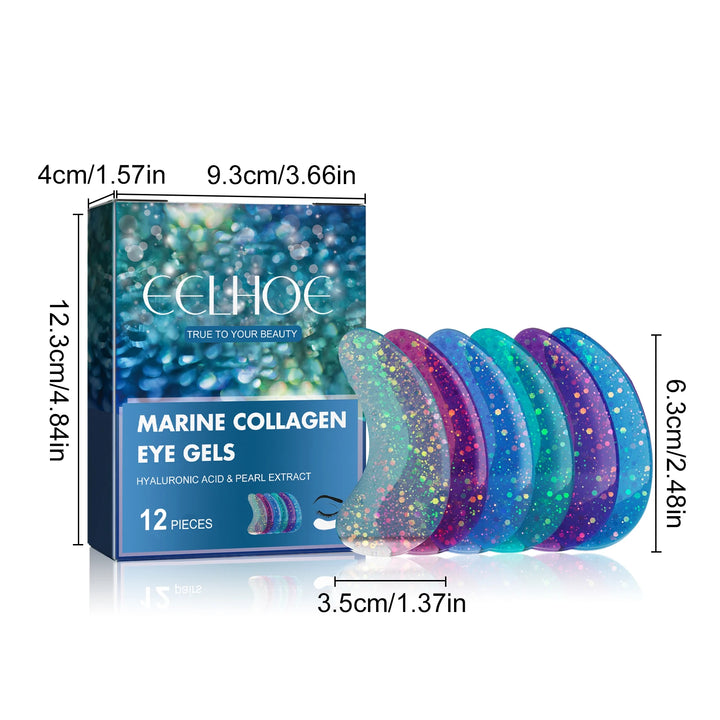 EELHOE Collagen Eye Mask – 12 Pairs for Puffiness, Wrinkles & Dark Circles
