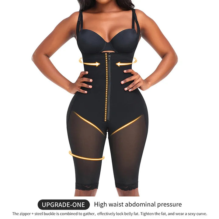 Fajas High Compression Shapewear Bodysuit for Women – Tummy Control & Thigh Slimming